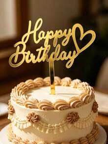 3件組新款壓克力生日蛋糕裝飾插牌，適合點綴派對蛋糕與甜點桌，生日蛋糕裝飾派對創意標語蛋糕頂飾，烘焙裝飾居家廚房必備用品 - 風格A - 查看 5
