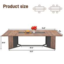 63/71 Inch Dining Table For 3-6 | Modern Brown And Black Rectangular Kitchen Table W/Waterproof Wood Tabletop,Farmhouse Long Dining Room Tables W/Adjustable Legs&Wood Strip Base For Kitchen Living Room - 棕色 - 查看 13