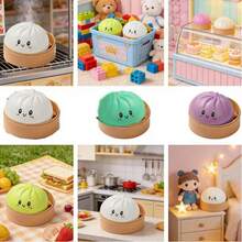 Bộ 3/5/6/9 món bánh bao đính kim sa và thẻ bài, đồ chơi bánh bao đính kim sa dễ thương, bóng giảm căng thẳng hình bánh bao, đồ chơi giảm áp vui nhộn, đồ chơi bóp bột đàn hồi chậm giúp giảm căng thẳng (Ngẫu nhiên) - Nhiều màu - Xem 7