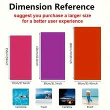 1 Oversized Sunset Beach Pattern Design Print Sports-Style Beach Towel In 3 Sizes, Washable Towel, Machine Washable - Soft, Absorbent, Quick-Drying, Suitable For Swimming Pools, Camping, Travel, Fitness, A Beach Essential - A - Xem 3