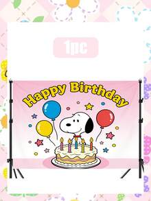 SNOOPY-Themed Personalized Banners, Various Theme-Related Promotional Photo Activities Banners, Photo Props, Background Cloths, Atmosphere Props, Balloons, Party Supplies - Multicolor - View 15