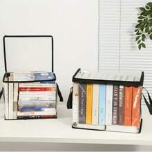 Caja de almacenamiento apilable transparente con ventana, organizador de uso múltiple de PVC para juguetes, libros, bocadillos y manualidades, contenedor de almacenamiento duradero para el hogar y la oficina - Una pieza - Ver 9