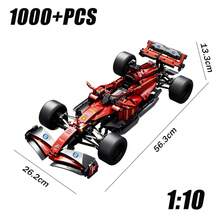 1000+pcs New Technical Racing Car Model Building Blocks Advanced Building Set For Adults Bricks Creative children DIY Toys Gifts - AZUL SIN CAJA - Ver 8