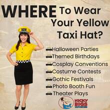 4pcs Taxi Driver Costume And Accessories Set Including Hat, Glasses, Gloves And Tie, Suitable For Halloween Party, Cosplay And Carnival - Multicolor - View 6