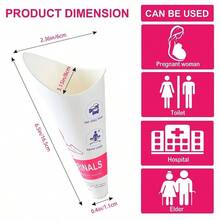JIURUN 30PCS/50PCS Disposable Female Urination Device, Portable Pee Funnel Standing Pee Disposable For Women, Waterproof Paper Female Urinal Funnel For Camping,Travel,Hiking,Outside - 30pcs - View 2
