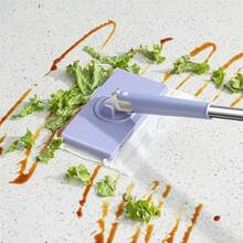 1pcs Mini Mop, 360° Swivel Head Lazy Mop For Floors & Walls, Hands-Free Cloth Change, Adjustable Handle For Wet/Dry Multi-Surface Cleaning (Purple) - A - View 4
