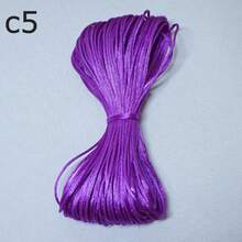 1pc/1set, 20m/Pc 1.5mm Wide Polyester DIY Jewelry Handmade Rope, Dyed Nylon Thread, Chinese Knot Rope, DIY Bracelet Necklace Rope, Shamballa Rope, Used For Gift Box Packaging, Bracelet Rope, Paper Roll Binding, Korean Thread, Gift Binding Rope, Beading Rope, Wedding Party Colorful Rope, Textile Colorful Rope, Hair Braid Decoration Rope, Seven-Color Rainbow Gift Line Rope, 10pcs/15pcs Pack, Gift Binding Rope, Tassel Making Rope, Jade Thread Fine Rope - Wire - View 9