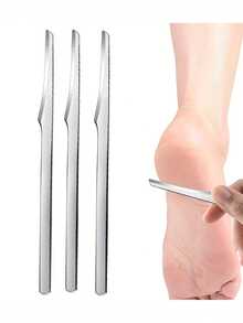 Bộ 3 dụng cụ chà chân bằng thép không gỉ màu be nhạt, phù hợp cho cả nam và nữ. - Nhiều màu - Xem 7
