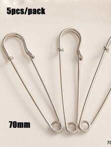 5 piezas de alfileres de grandes, diseño resistente, sujetadores duraderos, estructura metálica, materiales duraderos, alfileres multifuncionales, clips de papel gruesos con anillos múltiples, broche de borde de ropa grande para accesorios de joyería DIY - Color blanco K. - Ver 11