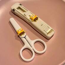 SpongeBob SquarePants 1pc SquarePants Themed Stainless Steel Scissors, Outdoor Toy, Rust-Resistant Coating, Cute Little Item, Multi-Purpose, Adorable Cartoon Scissors Featuring , Patrick, Squidward, And Other Cartoon Characters. Suitable For Everyday Household Use, Fabric Cutting, Embroidery, Sewing, Office Document Cutting, And Tape Cutting. (Random Style) - Multicolor - View 9