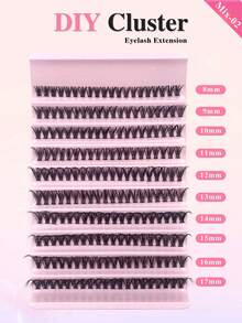 200PCS CC Individual 40D Racimos de Pestañas DIY Racimos de Pestañas Esponjosos&Apariencia Natural Reutilizables Extensiones de Pestañas Individuales Para Uso Personal en Casa - CC - Ver 2
