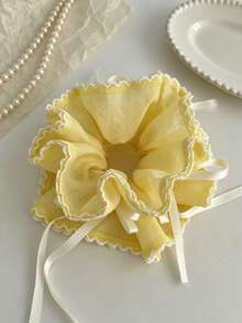 1pc Bright Summer Sunshine Girl High-End Yellow Organza Large Intestine ...