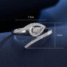 1pc Fashionable Niche Design Elegant Adjustable Open Ring, Versatile For Commuting And Daily Wear - JZ23818 - View 2