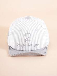 1顶婴儿帽，可爱卡通字母条纹男女通用棒球帽，春秋季时尚遮阳帽 - 1PC - 查看 14