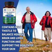 Bunkell Milk Thistle Extract, 1000 Mg Per Serving  Premium Formula Dietary Supplement - Brain, Skin & Liver Function & Health Support - 120 Capsules - 1 Bottle - View 6