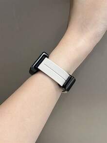 1 pieza Correa magnética de silicona, compatible con Huawei Band 7/8/9/10/NFC - Luz de las estrellas - Ver 3