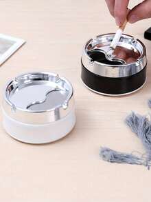 Gạt tàn thuốc cá nhân hóa sáng tạo có nắp đậy, gạt tàn chống rơi bằng thép không gỉ và nhựa dày dặn, thích hợp cho gia đình, phòng khách, đầu giường, văn phòng, quà tặng lý tưởng cho bố. - A - Xem 7
