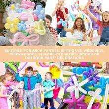 Clear 260 Balloons 100 PCS Premium Long Skinny Latex Balloons For Animal Twisting Beginners Weddings Birthdays Party Decorations - Trong sáng - Xem 7