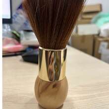 1 pieza Cepillo de cuello de madera hecho de fibras naturales, herramienta profesional para peluquería y uso doméstico - Color de la madera - Ver 11