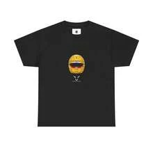 Camiseta con el Casco de Lewis Hamilton: Camiseta Gráfica de Carreras F1 para Fanáticos - Negro - Ver 1