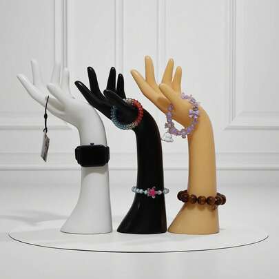 1pc Solid Color Hand Model, Jewelry Display Hand Model, Ring Display Stand, Art Hand Model