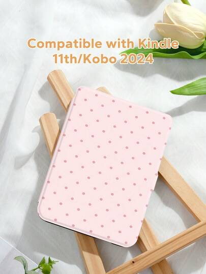 1 chiếc ốp bảo vệ Kindle họa tiết chấm bi hồng nhạt tối giản dễ thương, bảo vệ toàn diện, chống rơi vỡ, chống bụi, chất liệu TPU mềm, đệm khí ở các góc giúp giảm sốc, phù hợp với Kindle Paperwhite thế hệ thứ 11 năm 2021, Kindle (thế hệ thứ 11) ra mắt năm 2022, Kindle (thế hệ thứ 11 - ra mắt năm 2024) (6 inch), vừa vặn hoàn hảo để bảo vệ thiết bị đọc sách của bạn.