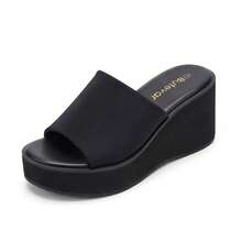 Women's Open Toe Wedge Platform Sandals For Summer Walking Shoes-Sandals For Women - Black - View 18
