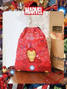 Marvel 1件官方授權圖案抽繩背包，大容量運動健身包，輕量收納袋，適合男孩、學生，適用旅行、運動、海灘、度假、日常外出、購物、上學 - 彩色 - 查看 13