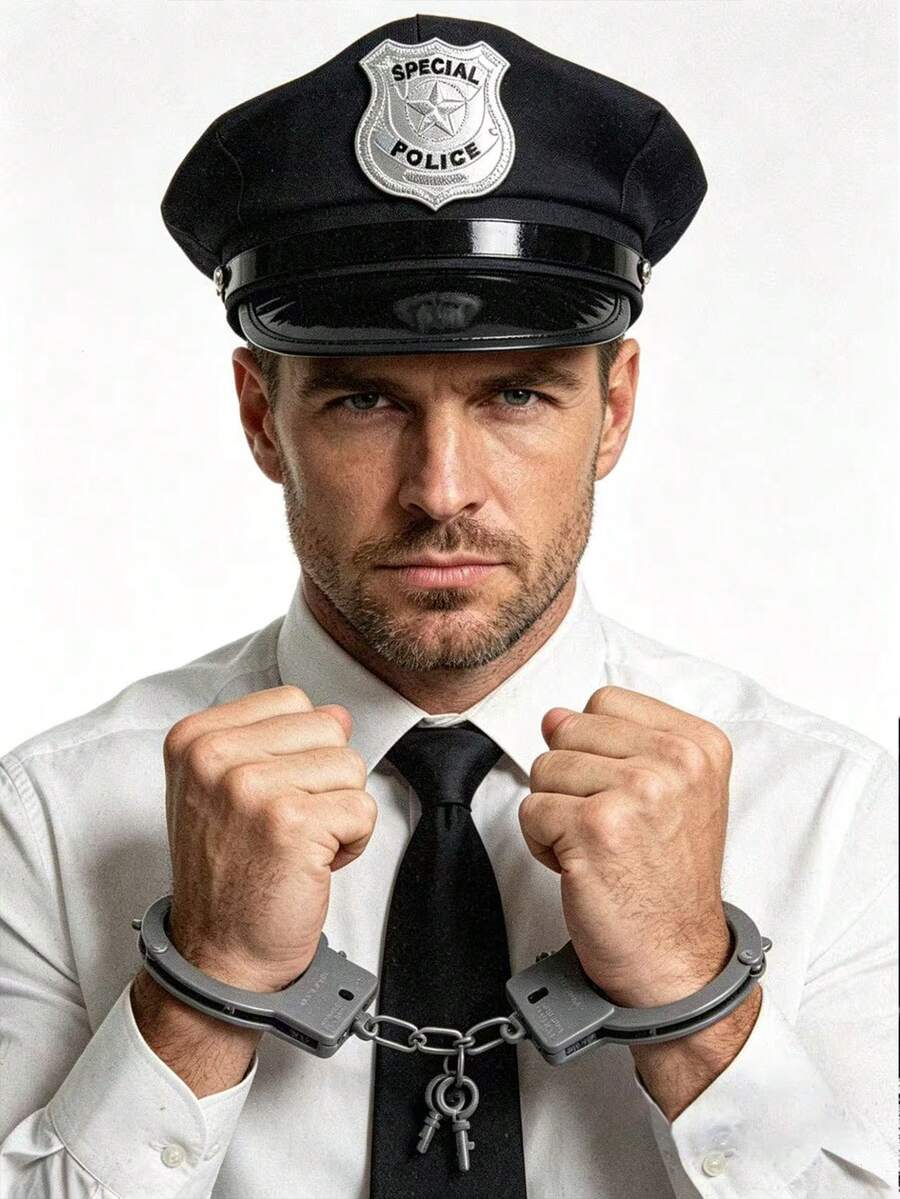 Men's Hat Set: Octagonal Cap; Hat Set: Costume Accessories; Hat Set: Cap, Tie, Walkie-Talkie Combo; Festive Party Costume Accessories; Hat, Uniform,Beach,Holiday - Multicolor - View 1