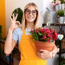 DIY成人诱光器套装，260件水晶诱光器产品，适用于花园植物、窗户悬挂艺术品和手工艺品，情人节、母亲节、生日礼物、家居装饰 - 260pcs金色植物掛鉤diy - 查看 6