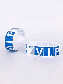 100 chiếc vòng đeo tay giấy chống thấm nước, vòng đeo tay giấy VIP nhẹ, có keo dính, thích hợp cho các sự kiện, buổi hòa nhạc, câu lạc bộ, lễ hội, phụ kiện ngày lễ. - Xem 10