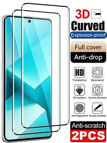 Bộ 2 miếng dán màn hình cường lực cong 3D Ultra HD độ cứng 9H chống nổ, chống trầy xước, tương thích với 17 15 13 12 14 Ultra Pro/ Note 14 15 13 Pro+ Pro 4g 5g/ Reno/ Honor Magic 5/6/7/8 Pro Lite 90 100 200 400 500/ One Plus và nhiều dòng điện thoại có bề mặt cong khác nhau. Cảm ứng mượt mà, tự động hút, thân thiện với ốp lưng và hỗ trợ nhận diện vân tay. - Trong sáng - Xem 2