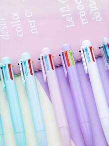 [Customized] 1/6pcs Personalized Colorful Ballpoint Pens, Customizable Name And Logo, Personalized Text ID Label, Colorful Clip Ink Pens, Suitable For Teachers, Students, Office Supplies, Christmas, Valentine's Day, Thanksgiving Gifts - Multicolor - View 8