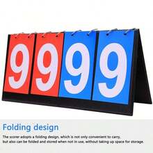 Multi-Digit Tabletop Scoreboard: Detachable, Battery-Free, Ideal For Indoor/Outdoor Sports Games Such As Basketball, Tennis, And Other Sports - Multicolor - View 9