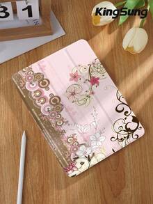 Ốp lưng máy tính bảng họa tiết hoa anh đào và nốt nhạc, tương thích với iPad 9.7/10.2/10.5/10.9/12.9/Pro 11, thế hệ thứ 10, Air 8 (M4) 2026 (11/13 inch), tương thích với Samsung Galaxy Tab S6 Lite 10.4 inch, tương thích với Kindle Paperwhite thế hệ thứ 12 2024, Kindle thế hệ thứ 11 2022. Có chức năng chống rơi vỡ, chân đế thông minh/tự động bật/tắt màn hình. - Nhiều màu - Xem 3