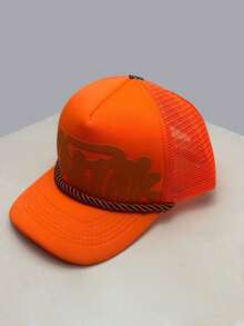 Mũ lưỡi trai phong cách Hip-Hop in chữ thêu, dây thừng dày thoáng khí, mũ che nắng đa năng dành cho cả nam và nữ, thích hợp cho tài xế xe tải. - Nhiều màu - Xem 12