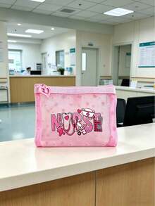 Bolsa médica de malla portátil pequeña con logotipo de enfermera y patrón de cruz, se puede usar como botiquín de primeros auxilios, bolsa de emergencia médica, bolsa de almacenamiento de medicamentos y píldoras para el hogar y al aire libre, organizador de viaje, bolsa de cosméticos, bolsa para productos de cuidado de la piel, soporte para bálsamo labial, también adecuado como regalo del Día de la Madre, regalo de cumpleaños, organizador de baño, bolsa de artículos de tocador para dormitorio de estudiante, o regalo para esposa, familia y amigos - Multicolor - Ver 8