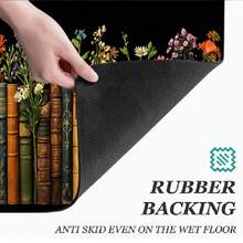 1 pieza Almohadilla absorbente/Estera de secado con estampado floral para cafetera, platos - Tapete protector absorbente de poliéster para escritorio con respaldo de goma antideslizante, para decoración de la encimera de la cocina, bar en el hogar y mesa de comedor - Multicolor - Ver 8