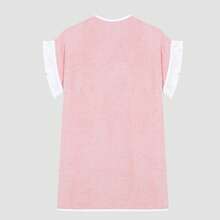 Women's 2 Piece Terry Cloth Loungewear Set, Fringe Trim Button-Down Top  Shorts, Casual Summer Outfit - Hồng - Xem 8