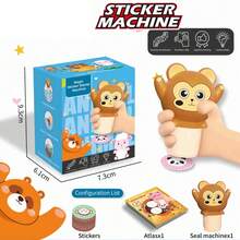Wholesale Children's Innovative Magic Sticker Stamp Machine - Creative DIY Sticker Toy, Suitable For Boys And Girls Over 3 Years Old, Suitable For Back To School Season, Thanksgiving, Children's Day, Halloween, Easter, Holidays, Birthdays, Christmas/New Year Gifts - Multicolor - View 5