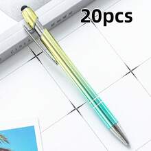 1/10/20支客製化個性化漸層原子筆，可自訂姓名與Logo標籤，按壓式 | 創意學校與畢業季禮物 - 辦公用品 | 耐用書寫工具 - 彩色 - 查看 44