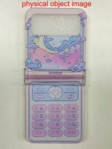 创意Y2K粉色手机壳，兼容三星Galaxy Z Flip7、Z Flip 6、Z Flip 5、Z Flip 4、Z Flip 3 5G折叠保护硬壳 - 粉色 - 查看 5