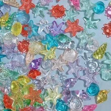 30pcs Colorful Artificial Decorative Seashells, Creative Transparent Crystal Decor, Suitable For Fish Tank And Pool, Starfish, Seashell, Beach Landscape, DIY Decor For Party And Events, Fish Tank Decoration - Happy Aquarium - View 11