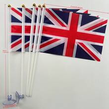 A Set Of United Kingdom, Great Britain And Northern Ireland Handheld Flags, A Set United Kingdom/England/Scotland/Wales/Northern Ireland Handheld Flags, Made Of Polyester, Perfect For Party And Festival Celebrations - A - View 6