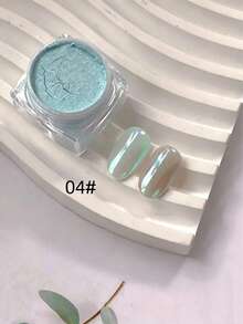 Aurora Glass Pearl Nail Powder Flash Mirror Surface Effect Ultra Fine Opalescent Holographic Shimmer Nail Art Powder For Home DIY Manicure Design Professional Nail Salon(0.5g/Bottle) - Multicolor - View 6