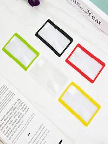 Portable Credit Card Size 3X Magnifying Glass, Each Magnifier Has 3X Fresnel Lens, Can Be Used As 3X Magnifier, Pocket Magnifier - Multicolor - View 7