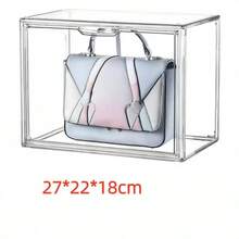 1pc Multi-Functional Transparent Acrylic Storage Box - Dust-Proof Display Case Suitable For Models, Tools And Books | Transparent Storage Container, Product Display Rack, Bag Storage, Toy Storage, Shoe Storage, Cosmetic Storage (Removable Divider) - Multicolor - View 15