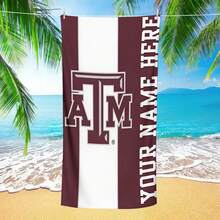 Texas AM Aggies Beach Towel Living R1oom Beach Towel Fan GifT1S,Sui1tab  .1PC Beach Towel AbS1orbent For Pool BeachStY1LiS1H And Versatile, Wi1th Er AbS1orbent PR1operties, Sui1table For Various OcC1Asions Such As BatH1R1oom, Swimming, Gym, Yoga, Etc. Made Of S1oft And Comfortable MicR1ofiber, I1t'S1 Lightweight And Portable, WindpR1oof, SunpR1oof, And SandpR1oof, Perfect For Summer Travel, VaC1Ations, And BatH1R1oom D1Cor. Available Wi1th Or Wi1thout A Storage Bag. We RE1comM1end Choosing The Regular Size Or Extralarge Size. - khăn tắm biển - Xem 6