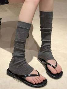 4双春夏芭蕾舞风格短袜，百搭过膝袜，女士款 - 彩色 - 查看 3