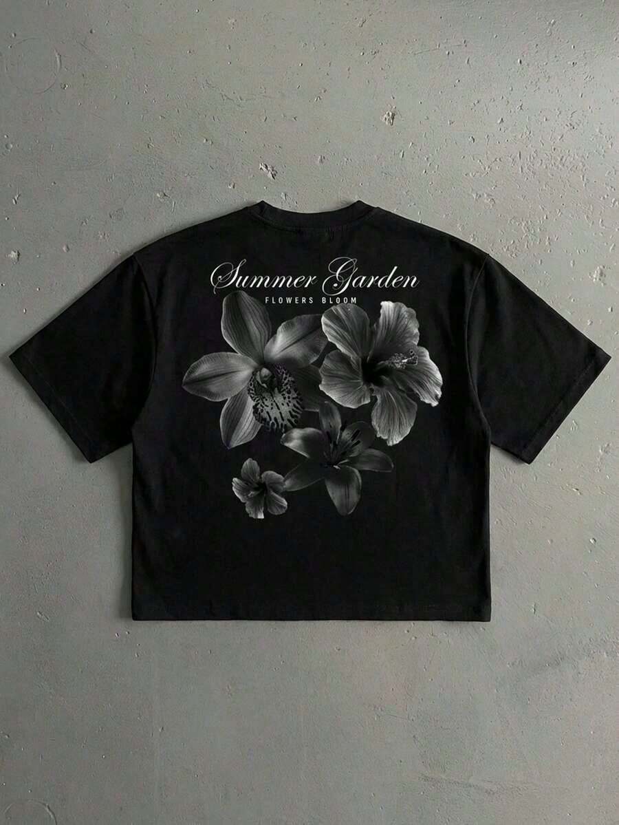 Playera de corte holgado y confortable para mujer - Negro - Ver 1